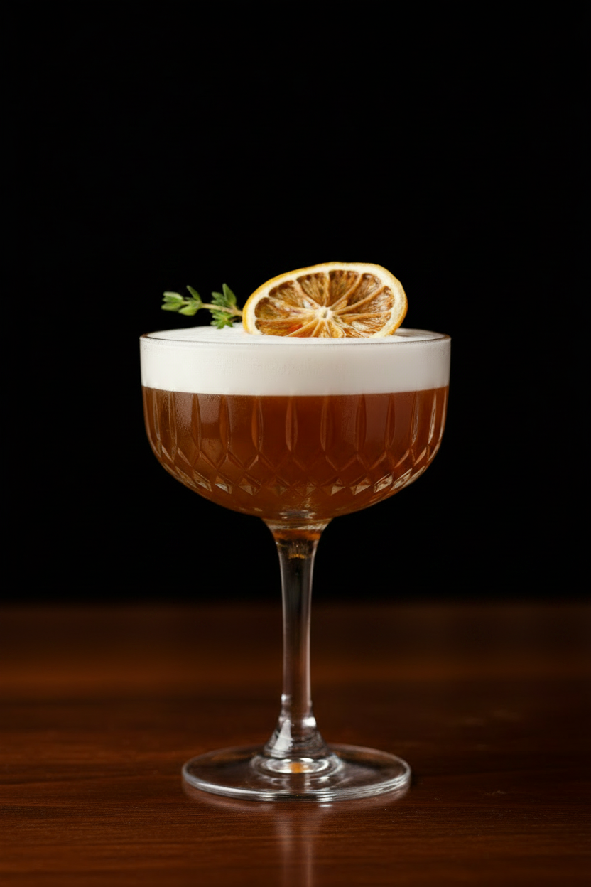 Dehydrated Lemon Whiskey Sour